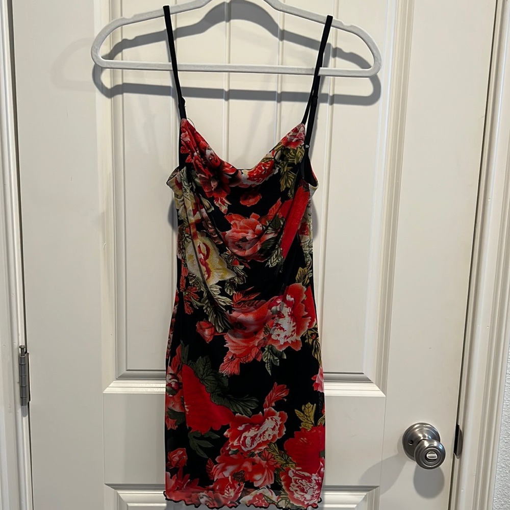 Floral short superdown dress
